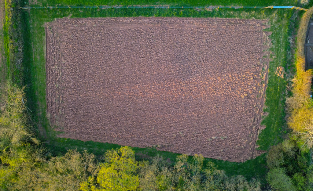 Aerial view of Halberton Community Growing Area
